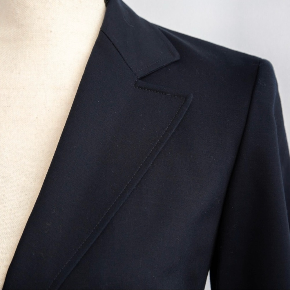 Talbots Navy Tailored 2 Button Fitted Blazer Stre… - image 7